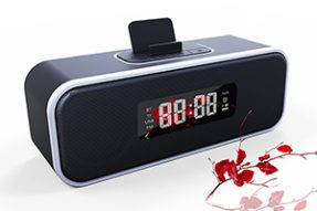 Portable Wireless Bluetooth Speaker 3D Stereo With LED Screen, Alarm Clock and Phone Holder